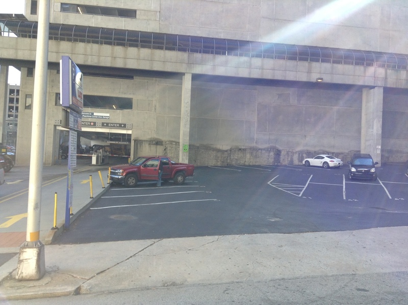 Street view of Peachtree Center Surface Lots