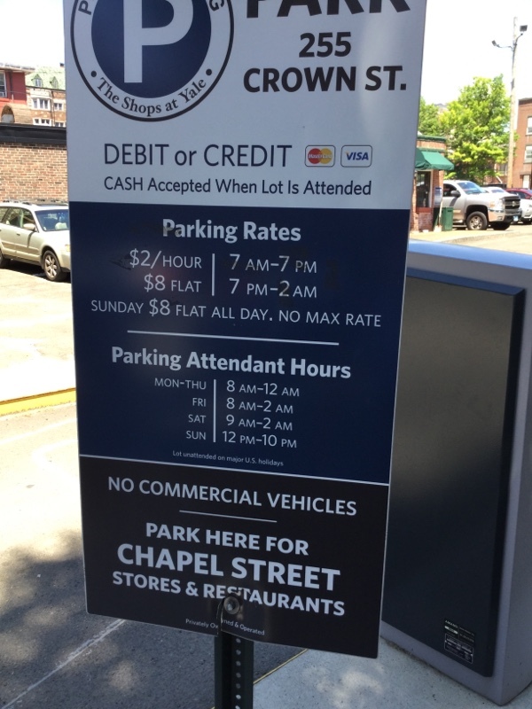 Street view of Crown Street Parking Lot