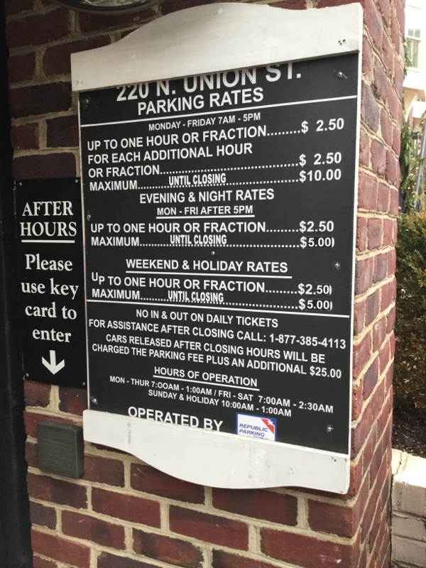 Street view of 220 N Union Street Garage