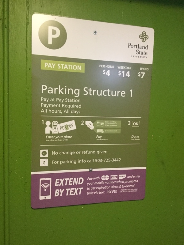 Street view of Parking Structure One