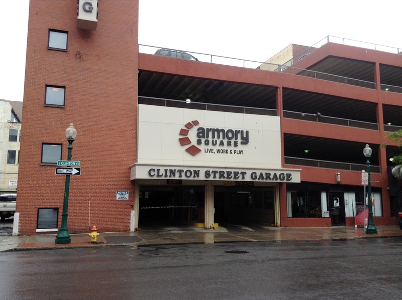 Street view of Clinton Street Garage