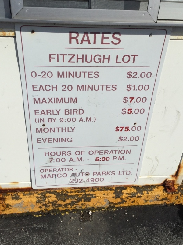 Street view of Fitzhugh and Church Lot