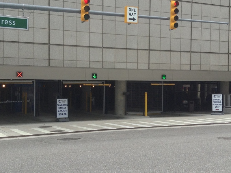 Street view of COBO Hall Parking