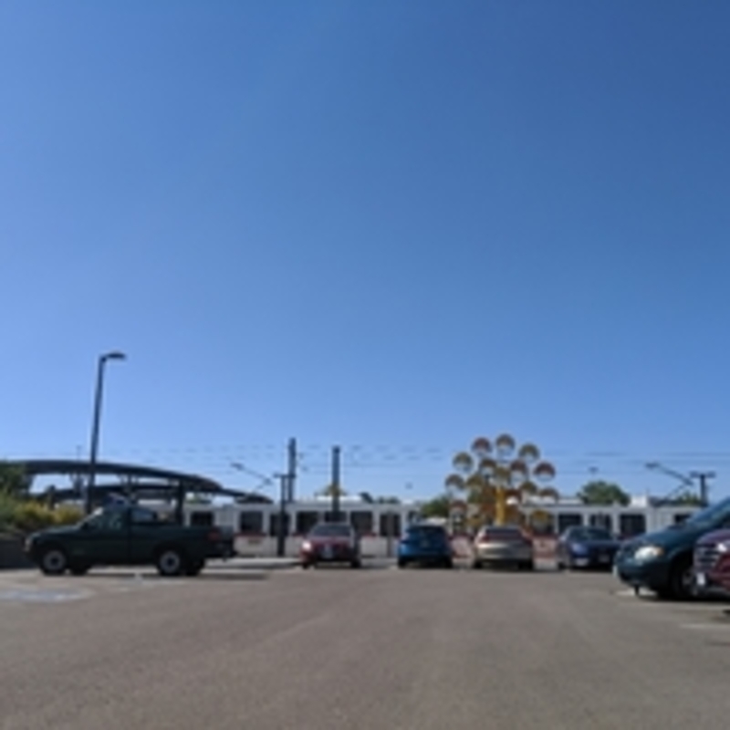 Street view of Aurora Metro Center Station