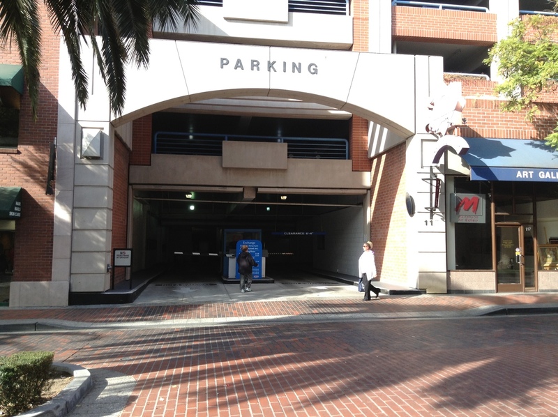 Street view of Exchange Parking Structure