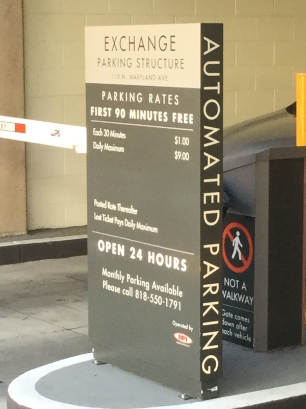 Street view of Exchange Parking Structure