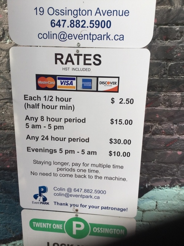 Street view of Twenty One Ossington