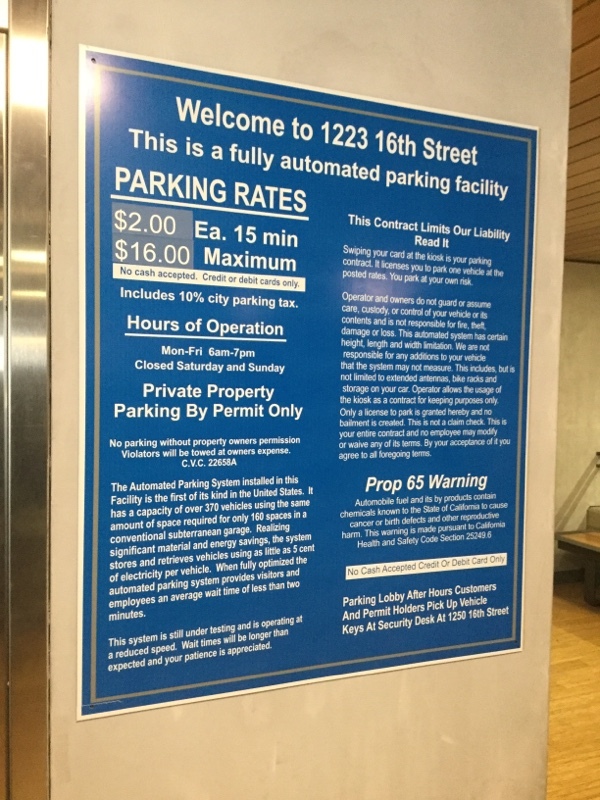 Street view of 1223 16th St. Garage