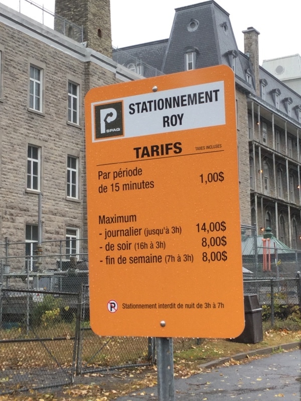 Street view of Rue Roy E Parking Lot