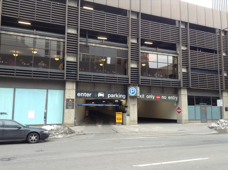 Street view of Alliance Bank Center Parking Ramp