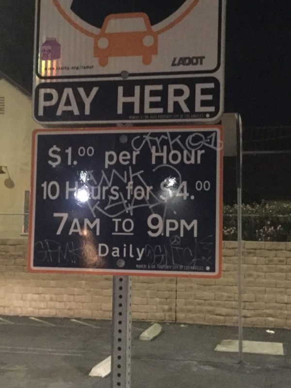 Street view of Lot 685: Malcolm & Pico Parking Lot