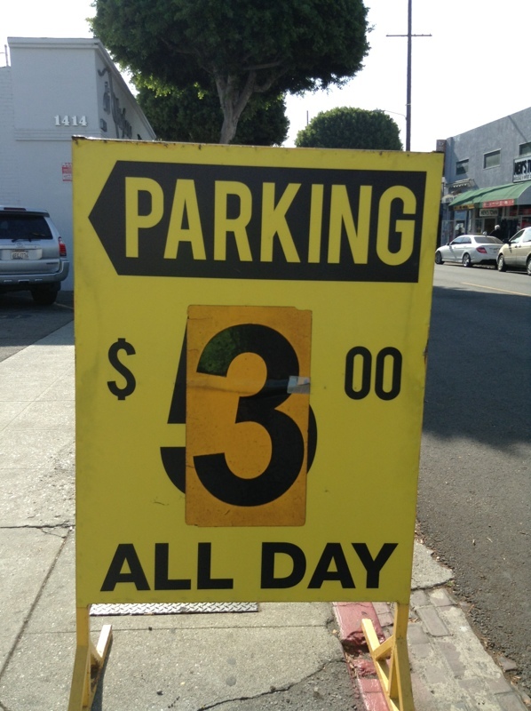 Street view of Fashion District Parking Lot