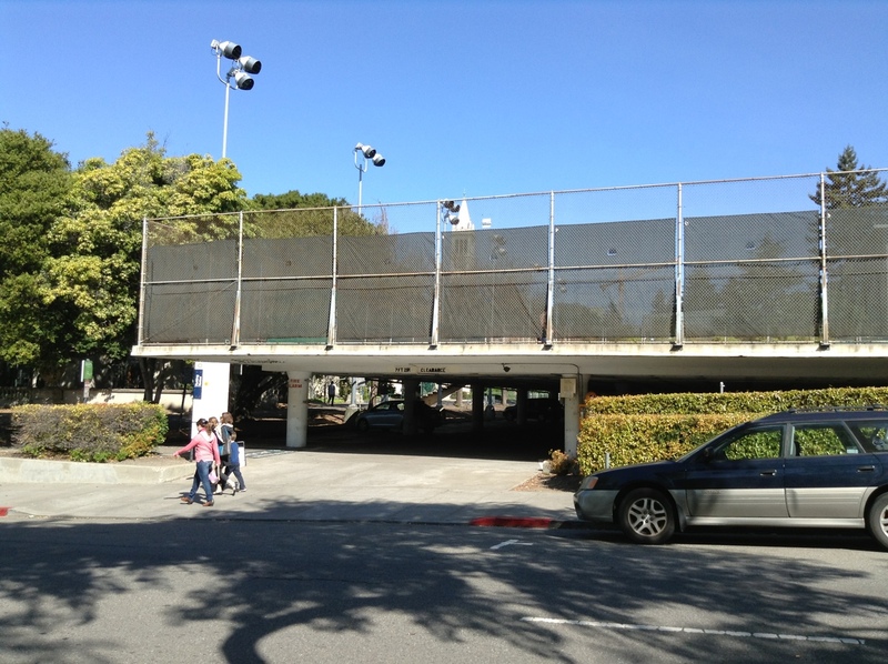 Street view of Bancroft Parking Structure