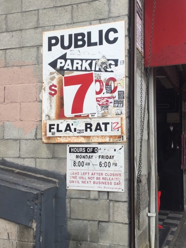 Street view of Wall St Parking Lot