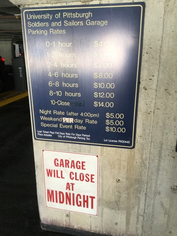 Street view of Soldiers and Sailors Parking Garage
