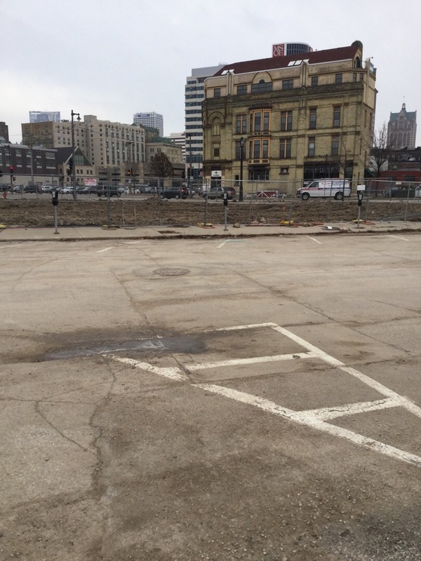 Street view of E Cherry St Lot