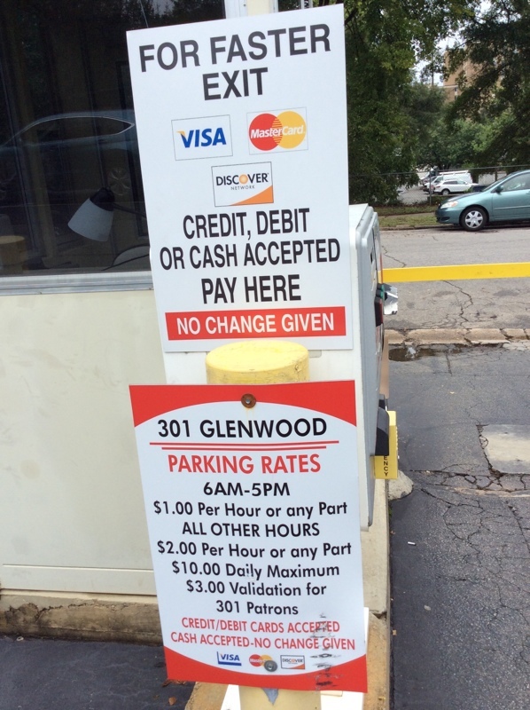 Street view of Glenwood Parking Lot