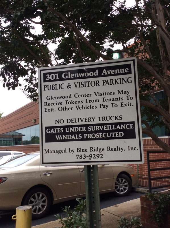 Street view of Glenwood Parking Lot