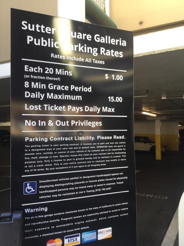 Street view of Sutter Galleria