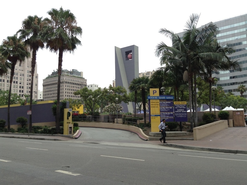 Street view of Pershing Square Garage