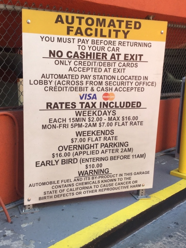 Street view of Pershing Square Garage