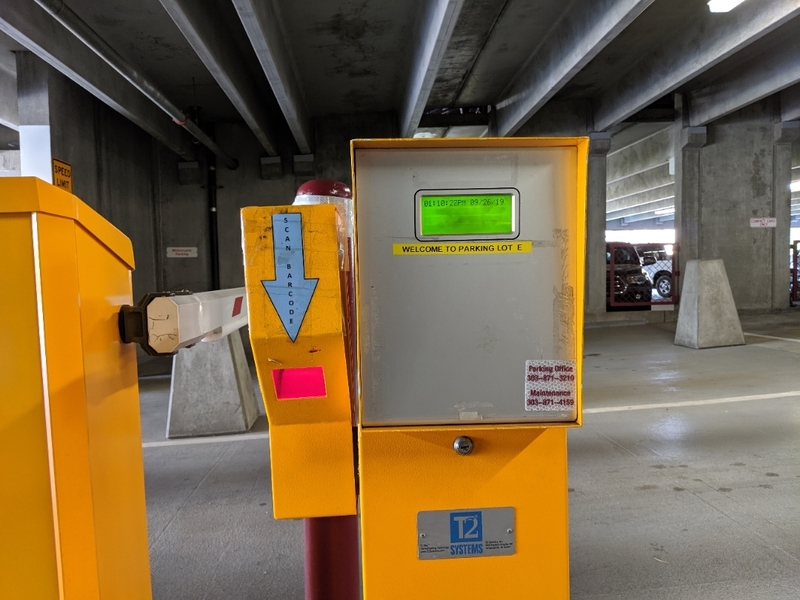 Street view of Evans Parking Structure