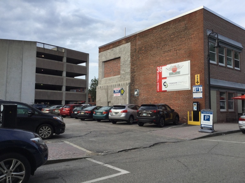 Street view of Lowell St Lot