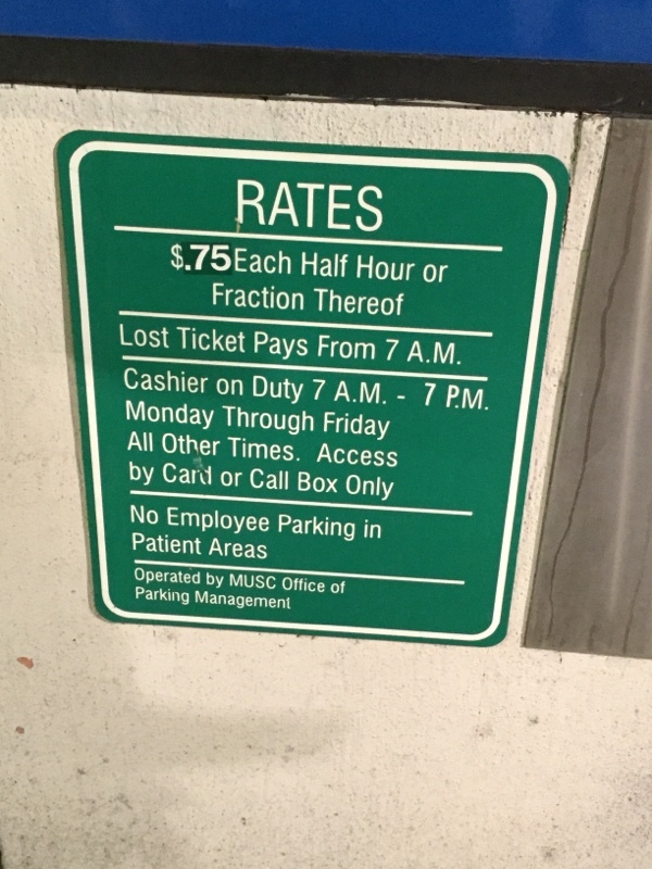 Street view of Ashley-Rutledge Parking Garage