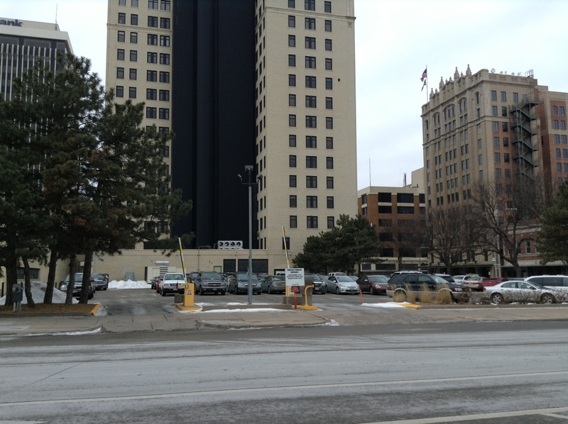 Street view of Sharp Lot