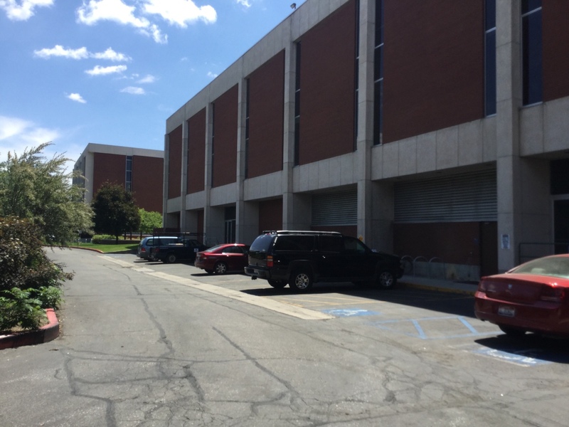 Street view of Riverfront Hall Lot