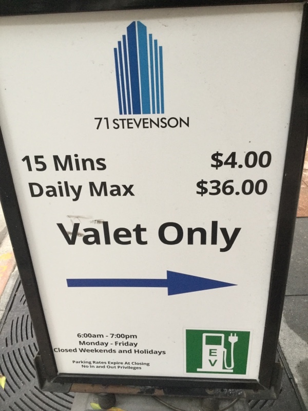 Street view of Stevenson Street Garage