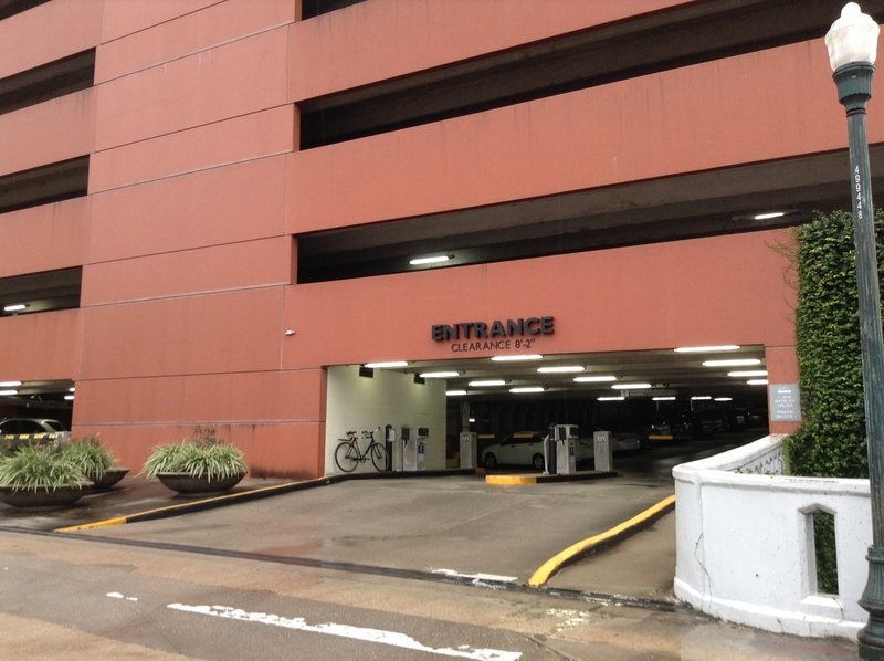Street view of Hobby Center Garage