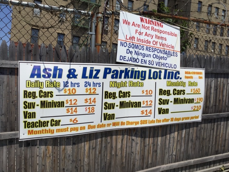 Street view of E 180th St Lot