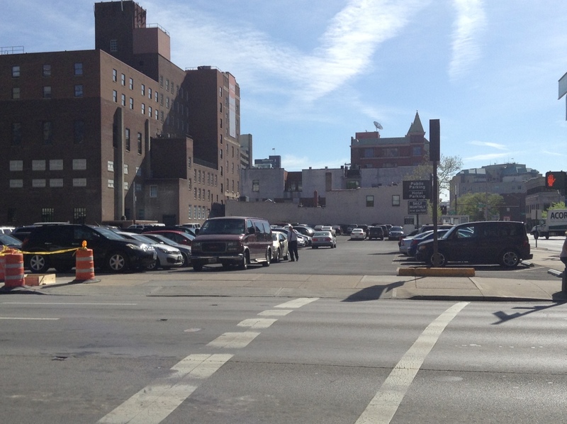 Street view of 3rd & State Lot