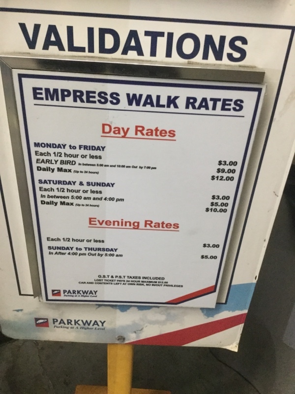 Street view of Empress Walk Garage