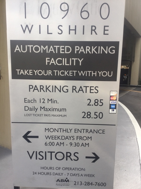 Street view of 10960 Wilshire Blvd – Garage