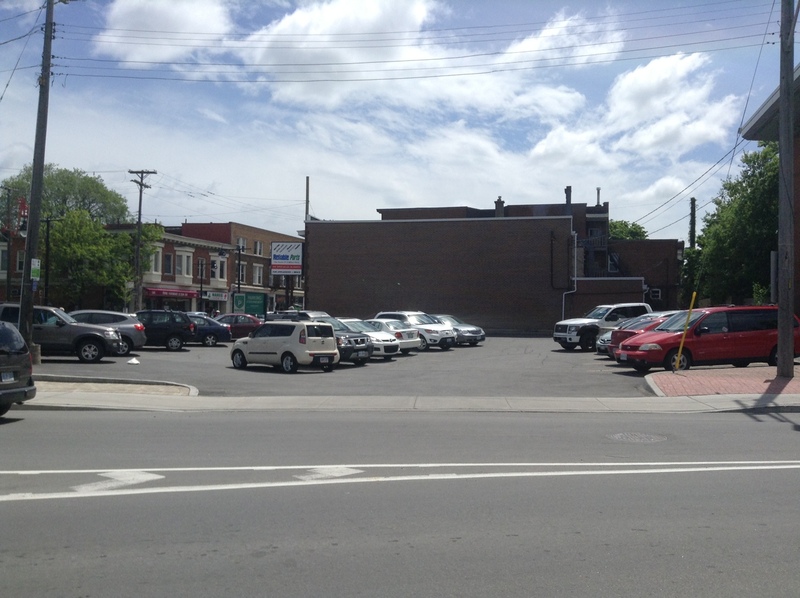 Street view of Bank and Chamberlain Parking Lot