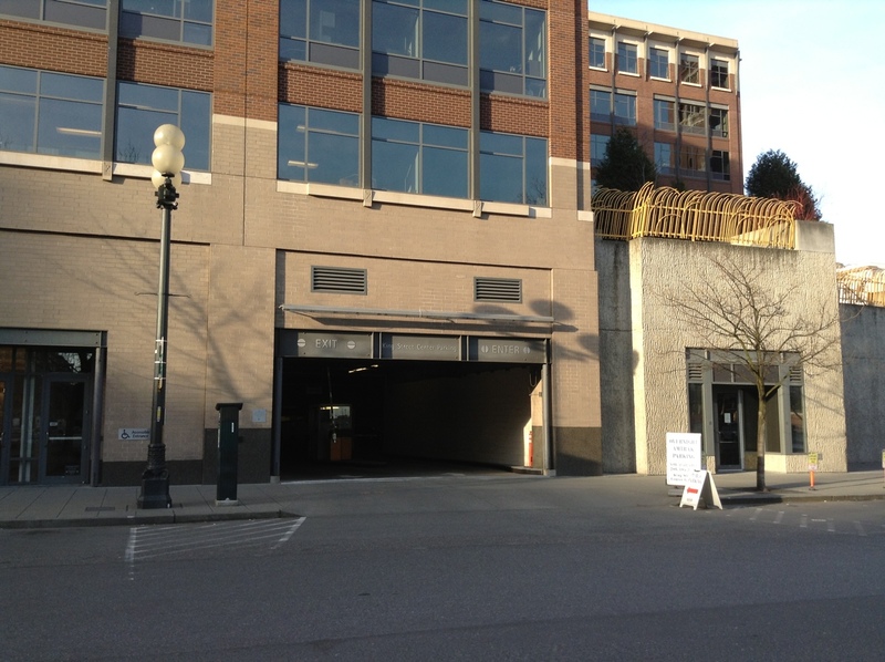 Street view of King St. Center Garage