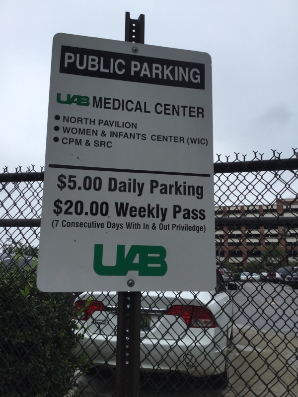 Street view of Long Term Parking Lot