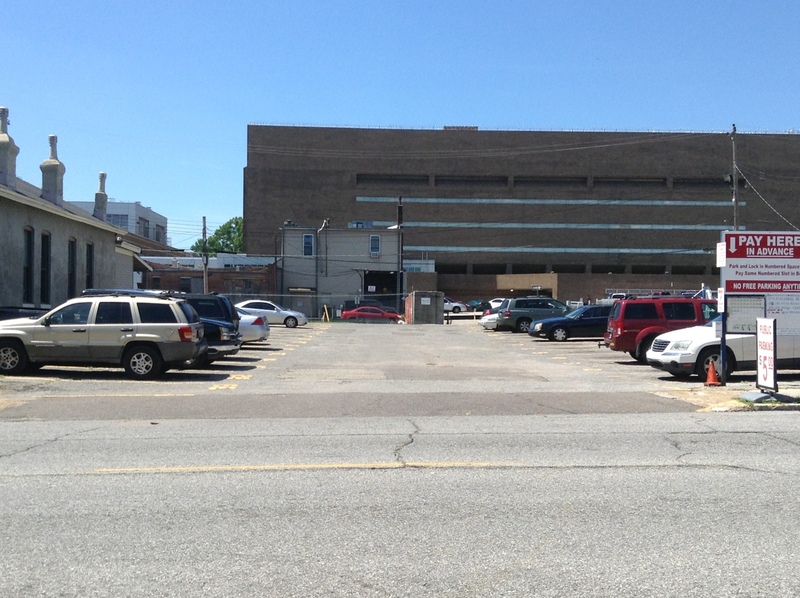 Street view of Exchange Ave Lot