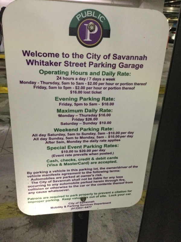 Street view of Whitaker Street Parking Garage