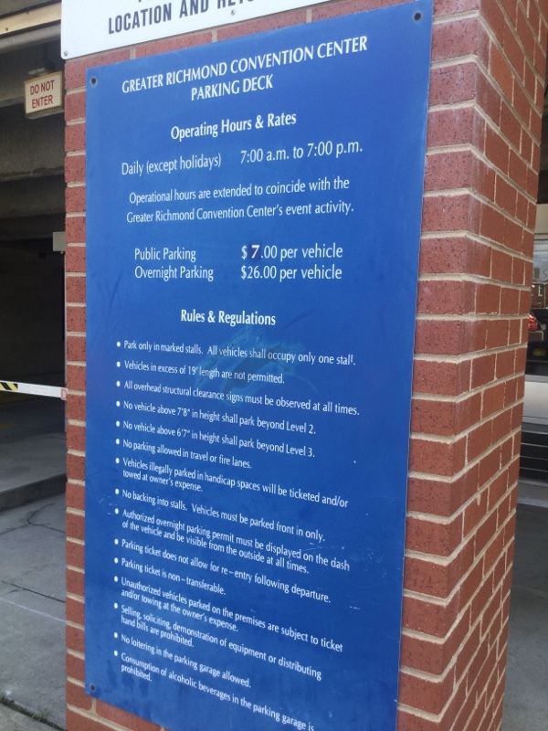 Street view of Greater Richmond Convention Center Garage