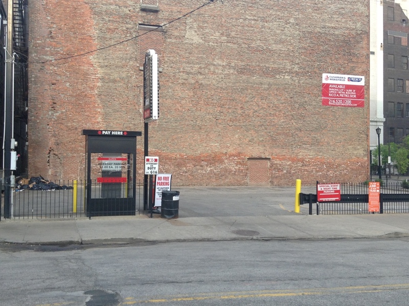 Street view of 320 Prospect Ave Cleveland Lot