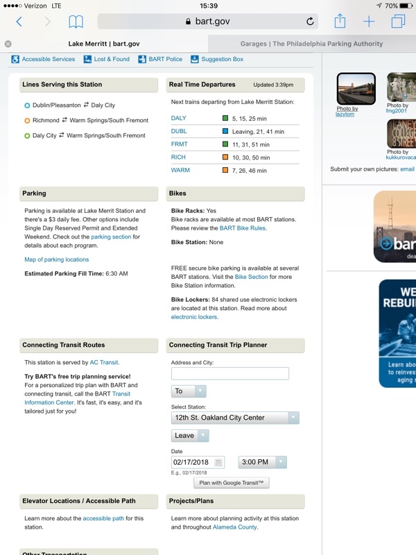Street view of Lake Merritt Station Lot