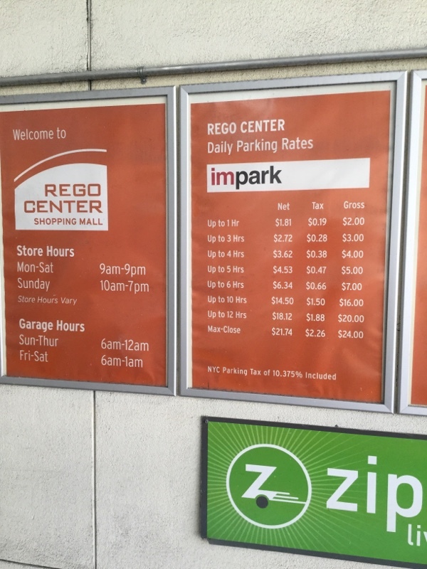 Street view of Rego Center South Garage