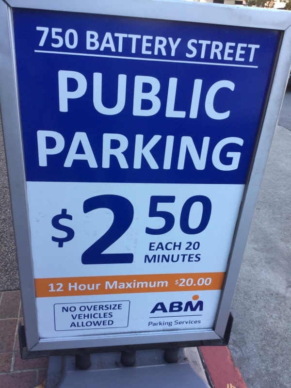 Street view of 750 Battery Street Garage
