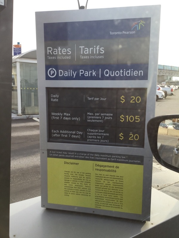 Street view of Toronto Pearson International Airport - Value Park Lot