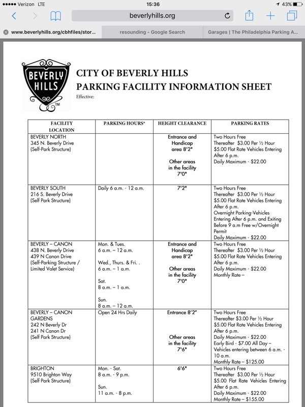 Street view of Beverly South Garage