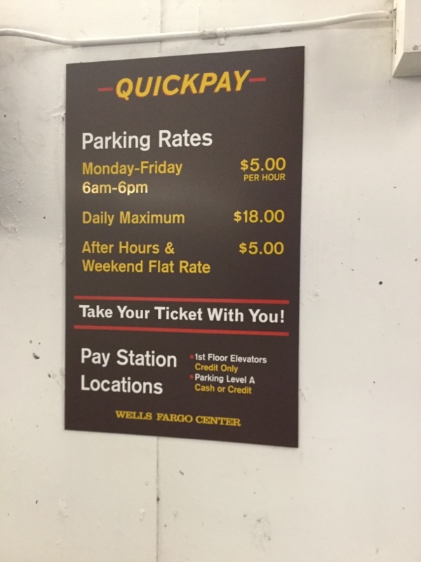 Street view of Wells Fargo Center Garage