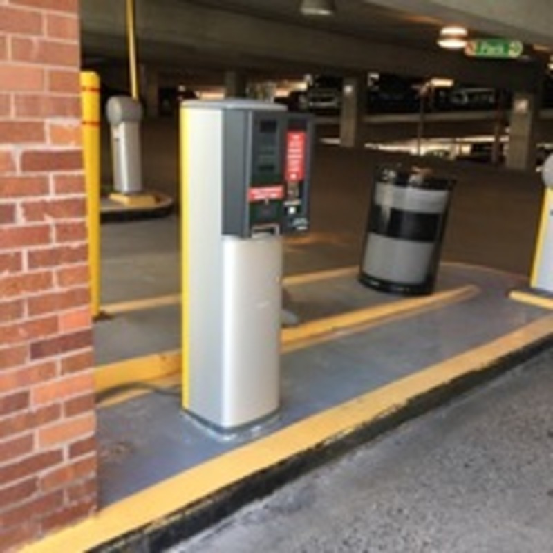 Street view of Peabody Parking Structure